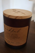 THANKFUL Psalm 118:1 Candle