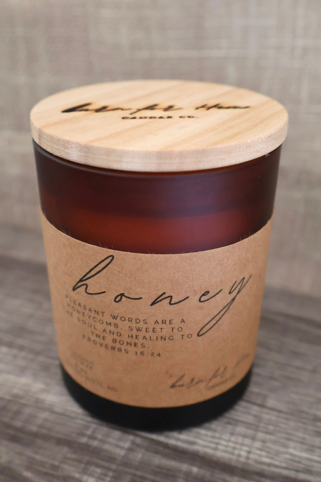 HONEY Proverbs 16:24 Candle