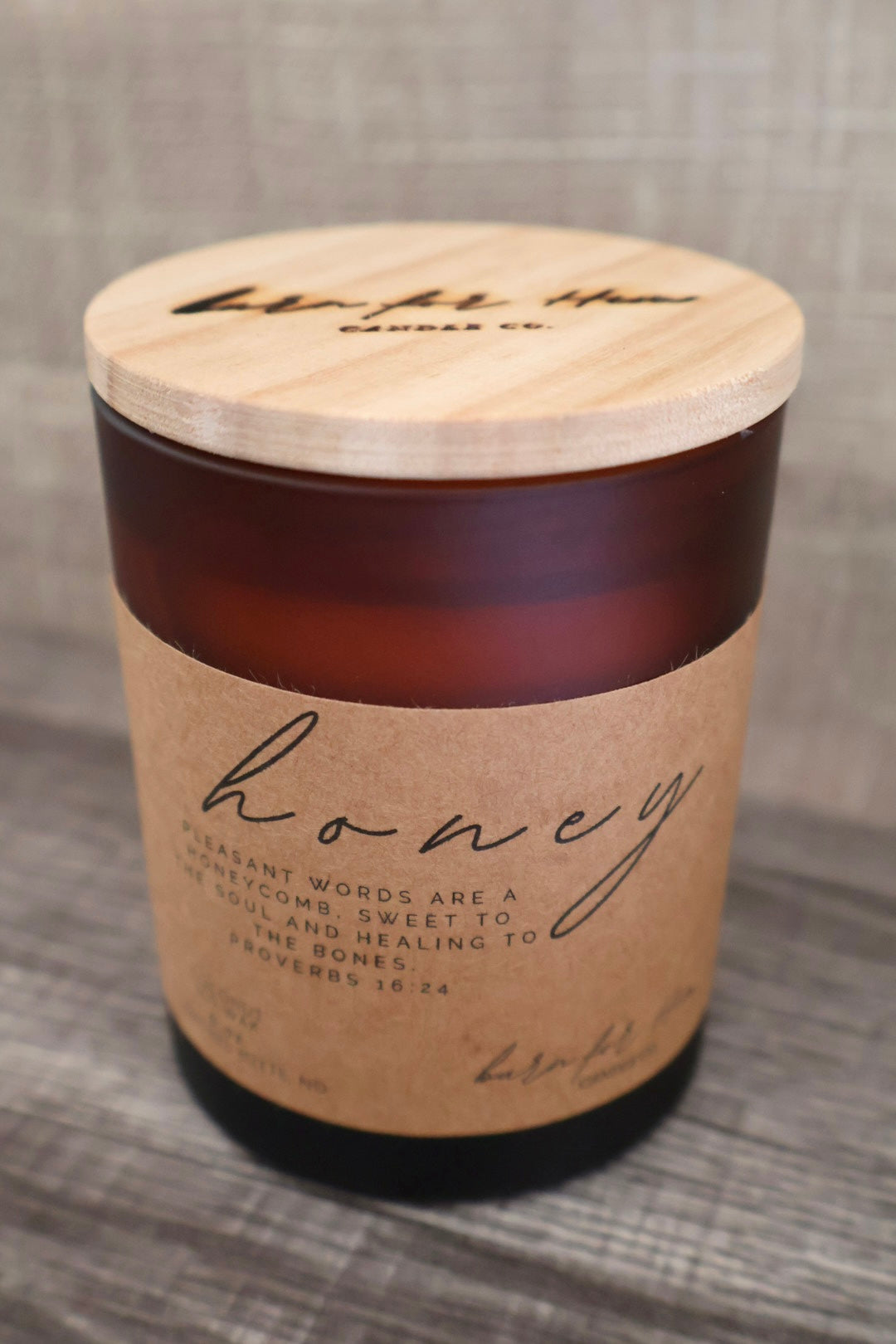 HONEY Proverbs 16:24 Candle