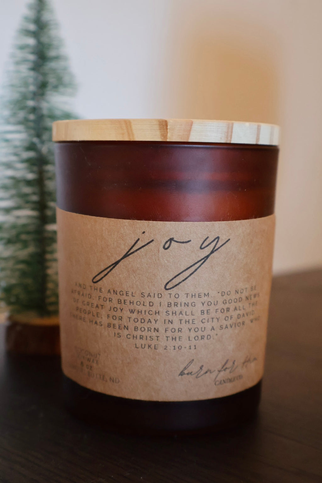 JOY Luke 2:10-11 Candle