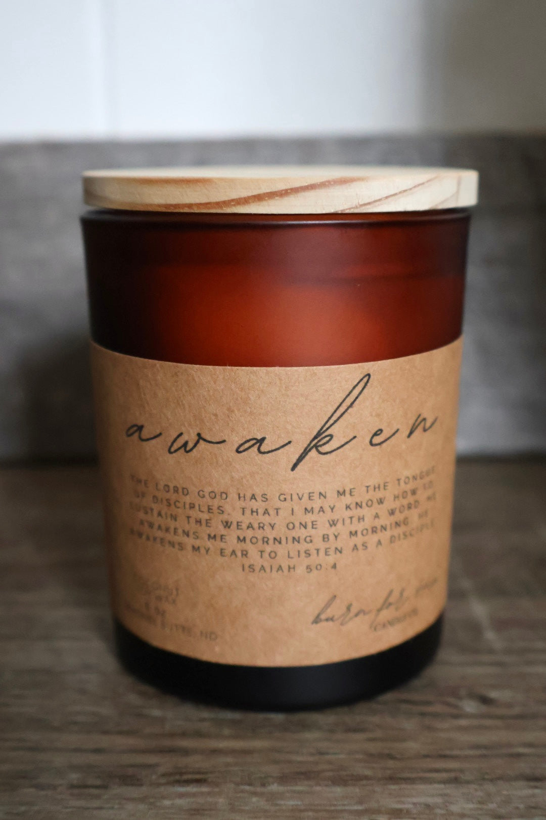 AWAKEN Isaiah 50:4 Candle