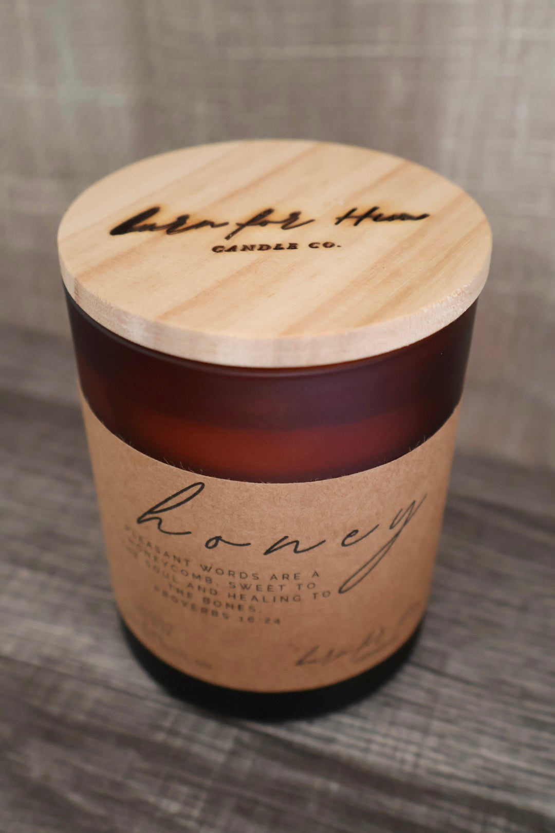 HONEY Proverbs 16:24 Candle