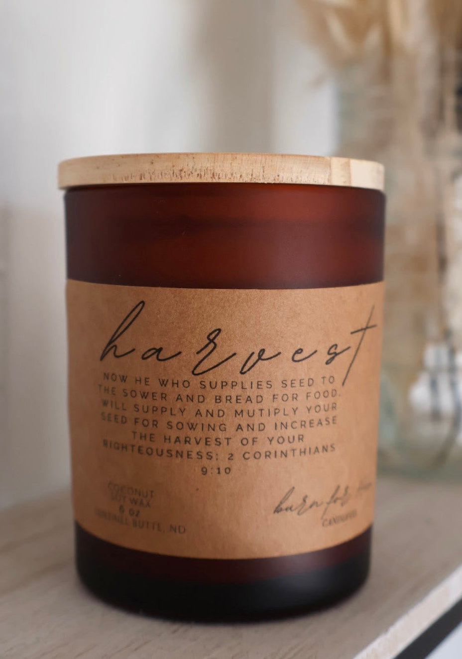 HARVEST 2 Corinthians 9:10 Candle