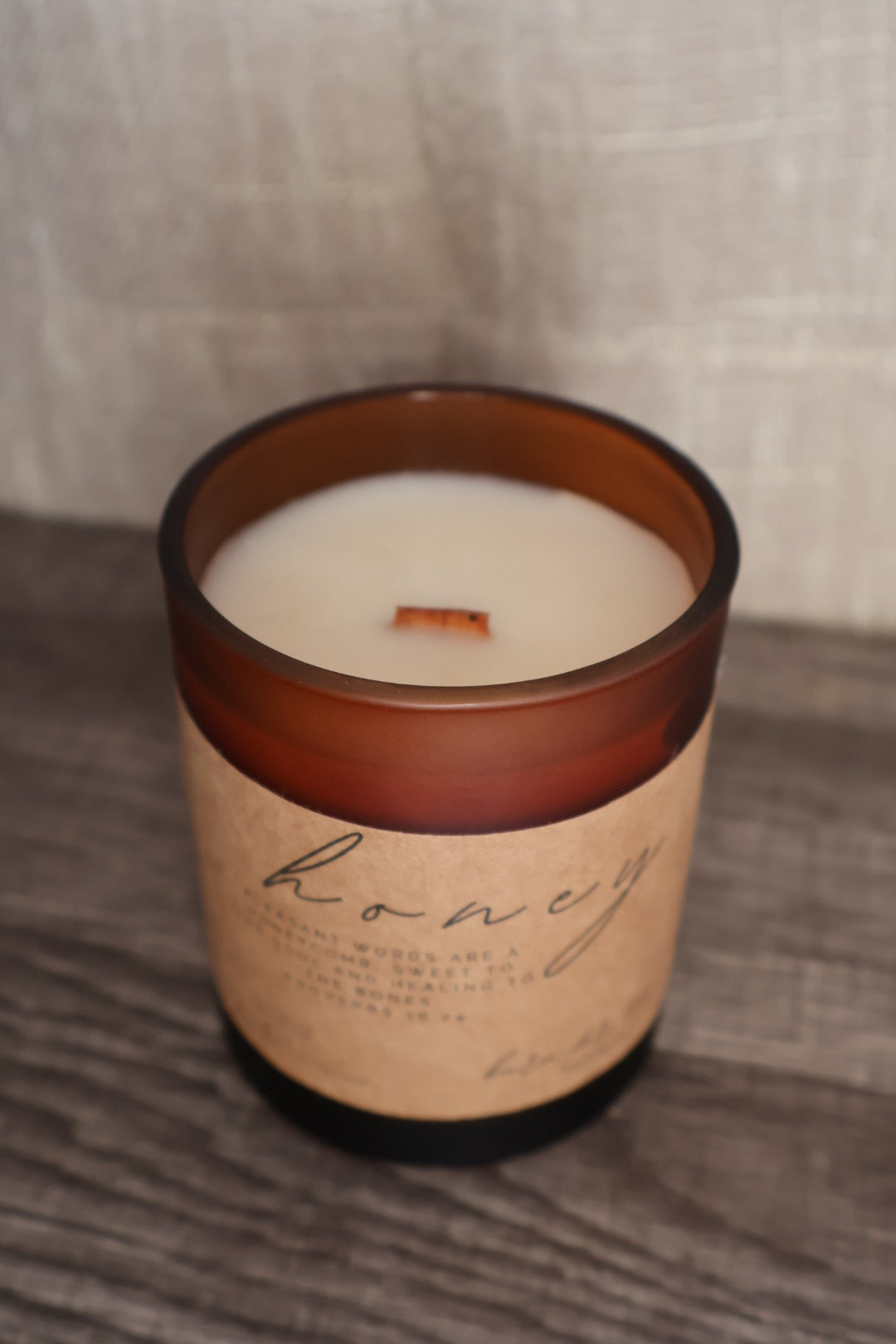 HONEY Proverbs 16:24 Candle