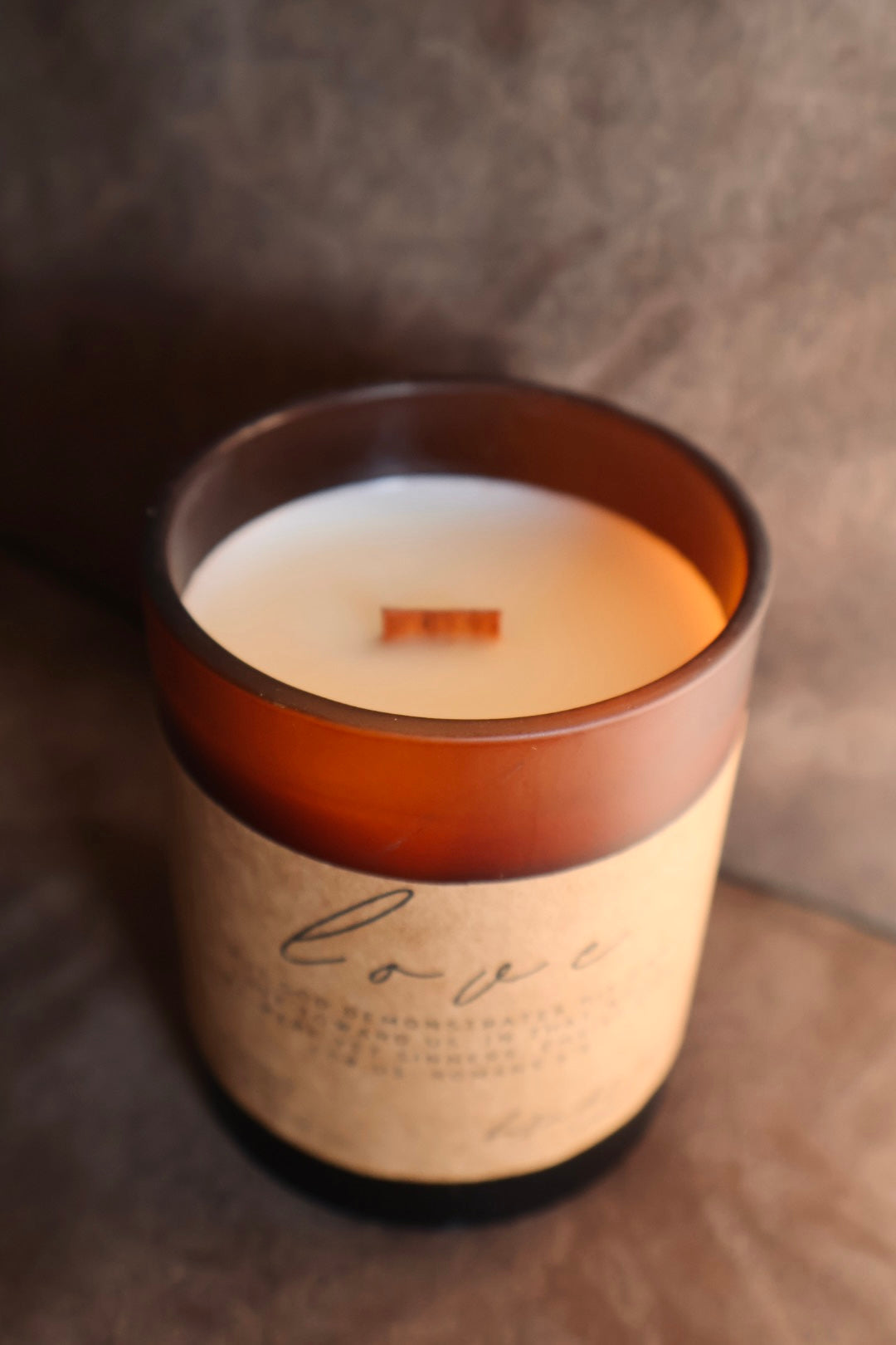 LOVE Romans 5:8 Candle