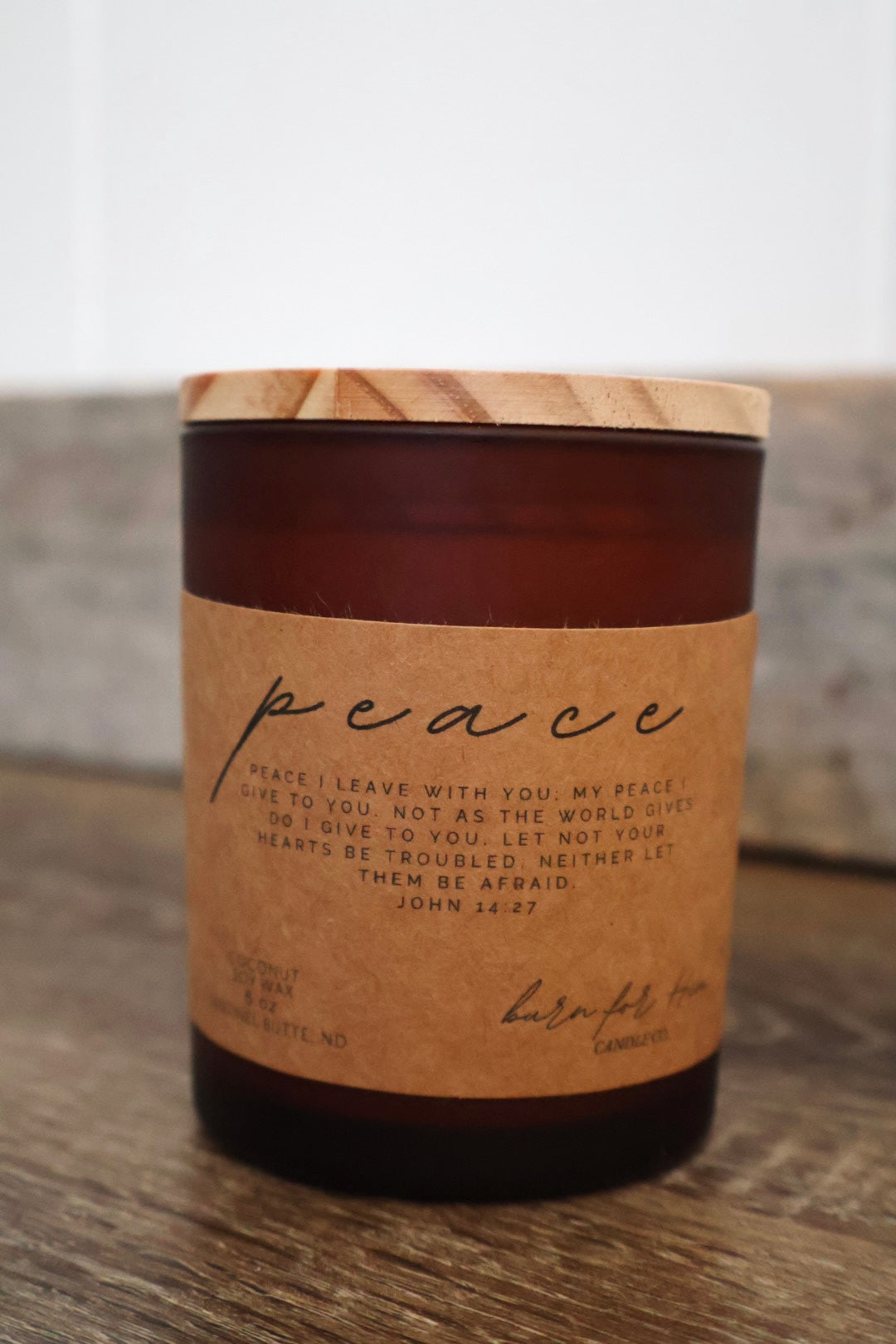 PEACE John 14:27 Candle